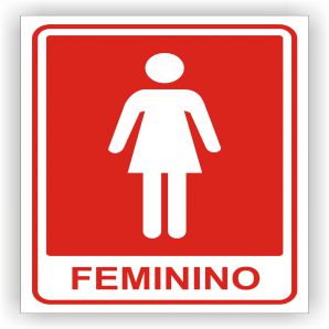PLACA SANITARIO FEMIN. 15X20